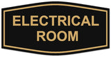 Signs ByLITA Fancy Electrical Room Authorized Personnel Only Sign - Laser-Engraved Lettering | Durable ABS Plastic | Vibrant Colors | Powerful Foam Tape