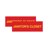 Basic Janitor's Closet Door/Wall Sign (Multipack)