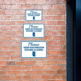 Classic Framed Plus Please Keep Bathroom Doors Closed Door or Wall Sign | Bathroom Signs