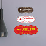Signs ByLITA Designer Quiet Hours 10 pm to 8 am Wall or Door Sign