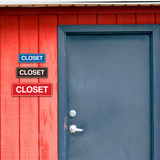 Signs ByLITA Standard Closet Wall or Door Sign | Easy Installation | Office & Home Signage