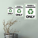 Portrait Round Plus Paper & Cardboard Only Wall or Door Sign | Office Eco-Friendly Signage