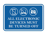Signs ByLITA Classic Framed All Electronic Devices Must Be Turned Off Door or Wall Sign Durable ABS Plastic | Laser Engraved | Easy Installation | Courtroom