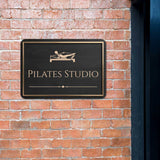 Classic Framed Pilates Studio — Wall or Door Sign | Yoga Studio - Sign