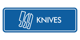 Signs ByLITA Standard Knives Door or Wall Sign Easy Installation | Durable Construction | Kitchen Essentials | Hygiene | AirBnB Signs