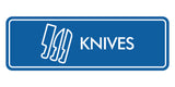 Signs ByLITA Standard Knives Door or Wall Sign Easy Installation | Durable Construction | Kitchen Essentials | Hygiene | AirBnB Signs