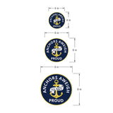 Circle Plus Anchors Aweigh: U.S. Navy Proud Door or Wall Sign Honor Veterans with Military Signs | US Pride | Veteran Gratitude and Discount Signs