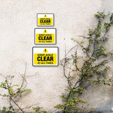 Classic Framed Plus Keep Aisle Clear at All Times Door or Wall Sign | Miscellaneous Warning Signs - Industrial & Construction