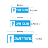 Standard Plus Staff Toilets (Blue) Door or Wall Sign