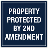 Signs ByLITA Square Property Protected by 2nd Amendment Sign - Easy Installation | Durable Material