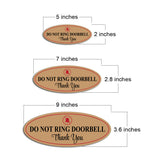 Oval Plus Do Not Ring Doorbell Thank You Wall or Door Sign | Home Signage No Soliciting