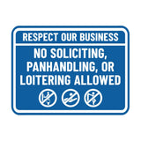 Signs ByLITA Classic Framed Respect Our Business: No Soliciting, Panhandling, or Loitering Allowed Wall or Door Sign (Multipacks)