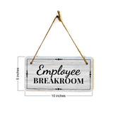 Employee Breakroom 5x10 Hanging Plus Wall or Door Sign | Office Decor