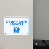 Classic Framed Plus Family Health Services Door or Wall Sign | Hygiene and Safety Signage