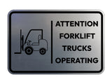 Signs ByLITA Classic Framed Attention! Forklift Trucks Operating Door or Wall Sign Easy Installation | Health And Safety | Building And Hospitality Signs