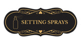 Signs ByLITA Designer Setting Sprays Makeup Area Wall or Door Sign