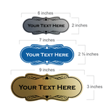 Designer Custom Personalizable Plastic Wall or Door Sign