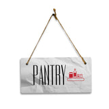 Pantry 5x10 Hanging Plus Wall or Door Sign | Rustic Twine | Range of Vibrant Decor Styles | Room Signs For Home and Business