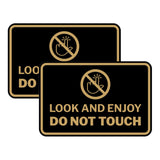 Signs ByLITA Classic Framed Look and Enjoy Do Not Touch Wall or Door Sign