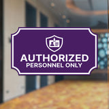 Notched Standard Authorized Personnel Only Wall or Door Sign | Security & Access- Commercial Safety & Facility Signs