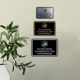 Signs ByLITA Classic Framed No Weapons Allowed in the Courtroom Door or Wall Sign Durable Plastic | Easy Installation | Courtroom
