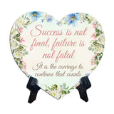 Motivational Inspirational Home Decoration Heart Table Signs | Cute Home Decor | Premium Hardboard | Elegant Design - 6 x 5" Table Sign