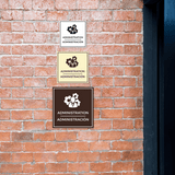 Signs ByLITA Square Administration Wall or Door Sign | Spanish Bilingual Business and Office Signs