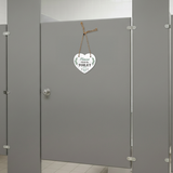 Signs ByLITA Please Flush The Toilet & Wash Your Hands' 6x6" Hanging Heart Sign | Health & Hygiene Signs