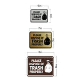 Signs ByLITA Classic Framed Please Dispose Of Trash Properly Wall or Door Sign