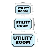 Notched Standard Utility Room Wall or Door Sign | Facilities and Rooms Sign