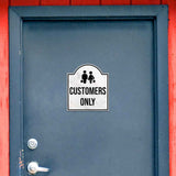 Customers Only' Headstone ? Wall/Door Restroom & Hygiene Sign
