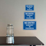 Classic Framed Plus No Entry Surgery In Progress Door or Wall Sign | Medical Procedure Rooms