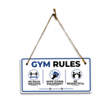Weights & GYM Etiquette Signs - 5 x 10" Hanging Signs
