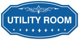 Signs ByLITA Victorian Utility Room Wall or Door Sign - Laser-Engraved Lettering | Durable ABS Plastic | Vibrant Colors | Powerful Foam Tape
