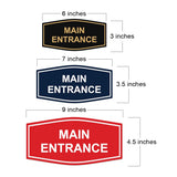 Signs ByLITA Fancy Main Entrance Sign - LEGIBLE Lettering | Durable ABS Plastic | Vibrant Colors | Powerful Foam Tape