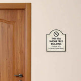 This is A Smoke Free Building Thank You for NOT Smoking' Headstone ? Wall/Door Restroom & Hygiene Sig