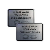 Classic Framed Please Wash Your Own Cups and Dishes Wall or Door Sign