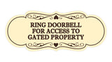 Signs ByLITA Designer Ring Doorbell for Access to Gated Property Wall or Door Sign