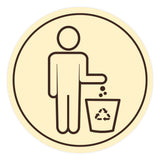 Signs ByLITA Circle Please Recycle Graphic Door or Wall Sign | Easy Installation | Durable Construction | Promote Health And Safety | Caution Warning Sign for Home, Business and Office Spaces