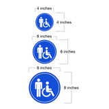 Circle Plus Female Restroom Wall or Door Sign | Easy Installation | Health & Safety Signage
