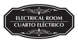 Signs ByLITA Victorian Electrical Room- Cuarto Eléctrico Bilingual Wall or Door Sign