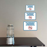 Classic Framed Plus No Personal Grooming In Restroom Door or Wall Sign | Bathroom Signs