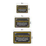 Classic Framed Plus No Trespassing: Violators Will Meet My Security System (And It Bites!) Door or Wall Sign | Home Security
