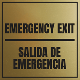 Signs ByLITA Square Emergency Exit Door or Wall Sign | Spanish Bilingual Business and Office Signs