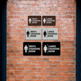Signs ByLITA Classic Framed Men's Changing Room and Ladies Changing Room 1 Set (2 Pieces) Wall or Door Sign