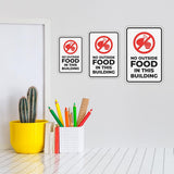 Portrait Round Plus No Outside Food In This Building Wall or Door Sign | Food & Drink Restrictions