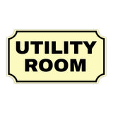 Notched Standard Utility Room Wall or Door Sign | Facilities and Rooms Sign