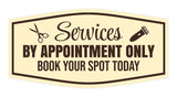 Signs ByLITA Fancy Services by Appointment Only. Book Your Spot Today Easy Installation | Durable Construction | Barbers | Grooming and Styling | Hair Wall or Door Sign