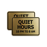 Signs ByLITA Classic Framed, Quiet Hours 10 pm to 8 am Wall or Door Sign (Multipacks)