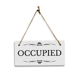 Occupied 5" x 10" Hanging Wall or Door Sign | Rustic Twine | Stylish Business or Office Signage